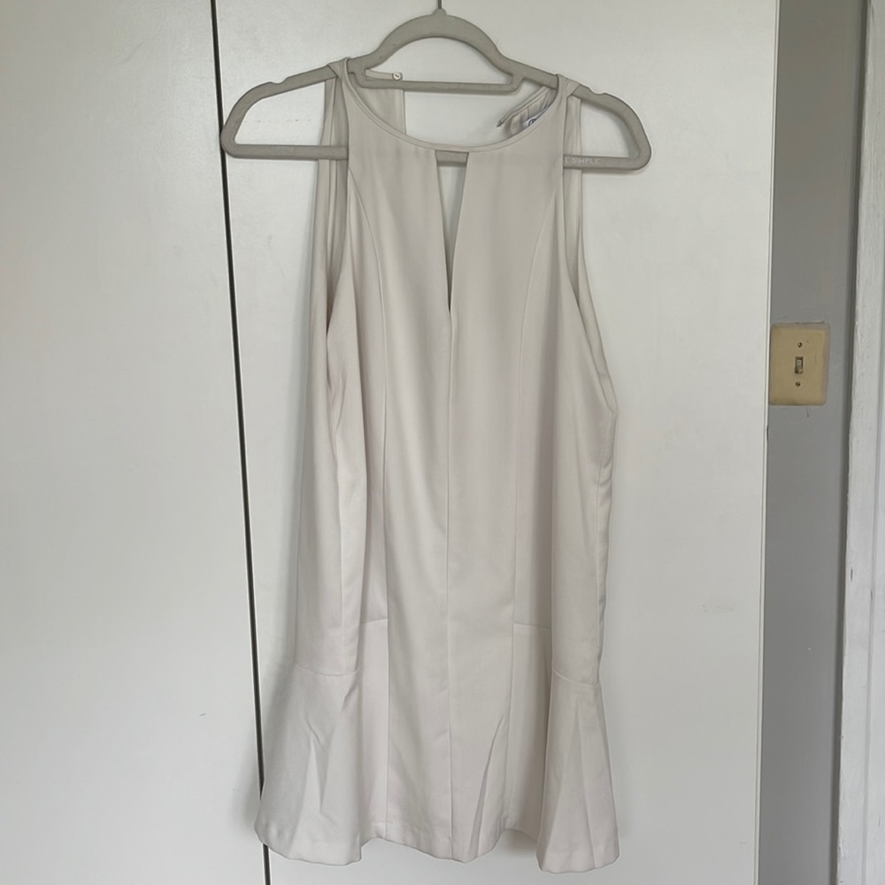 Parker Ivory v-neck shift dress
